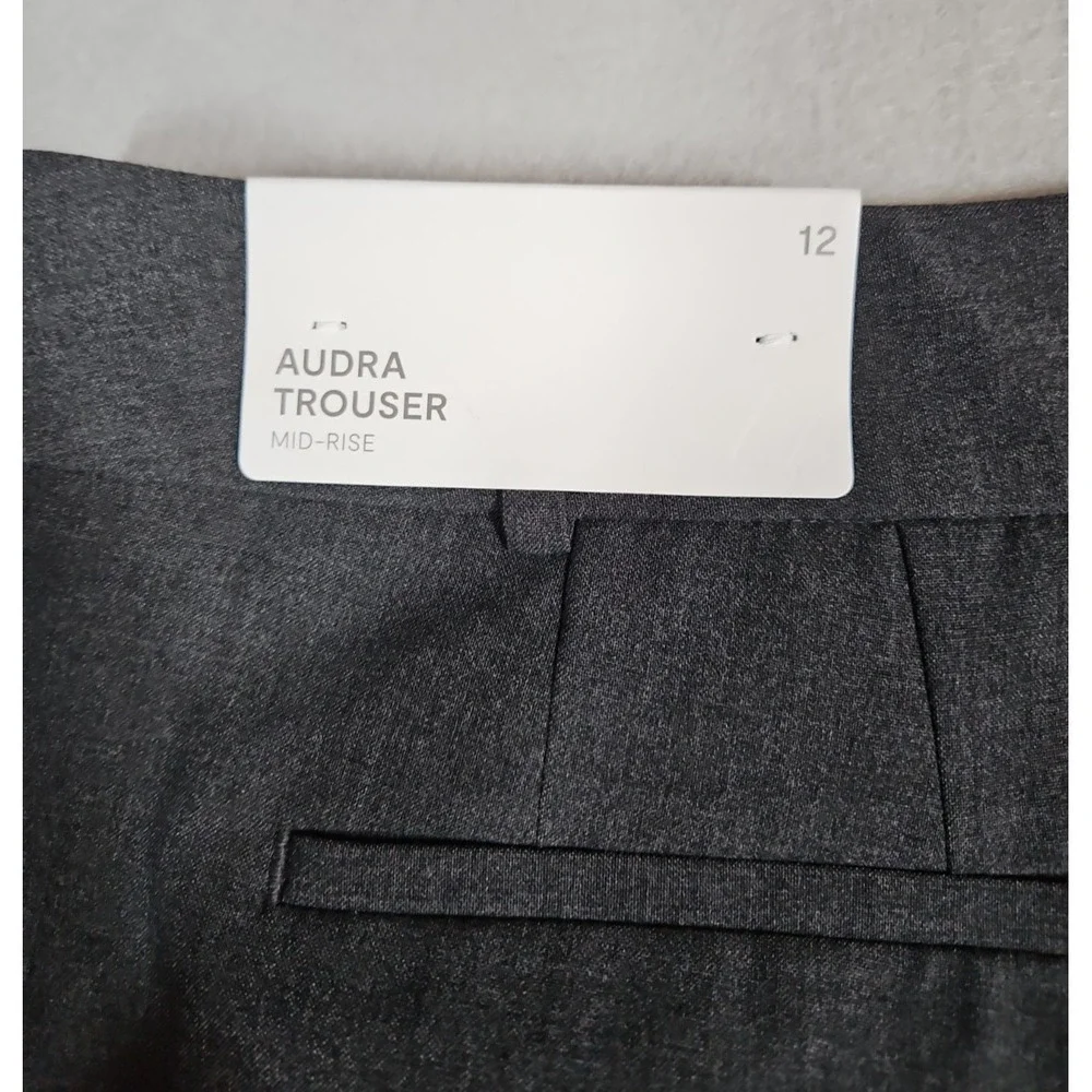 Liz Claiborne Womens Gray Audra Straight Leg Career Slacks Size 12 NWT